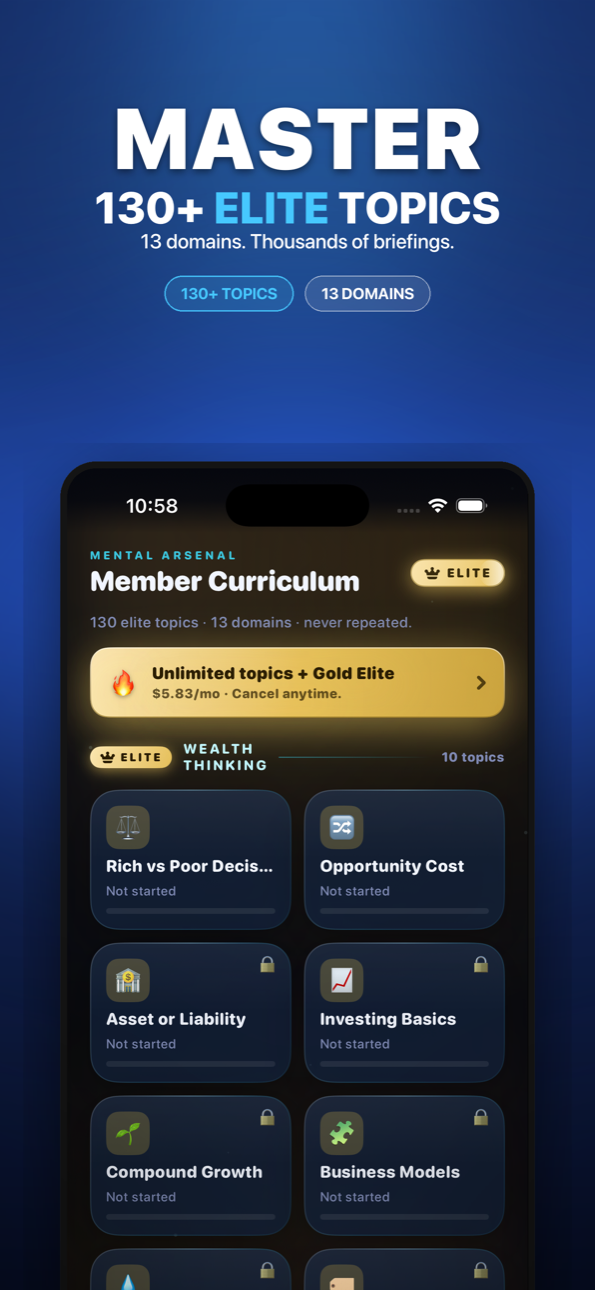 Brain Gym elite topics across domains